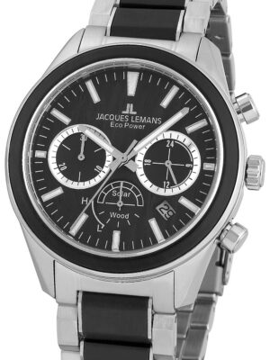 Jacques Lemans 1-2115I Eco Power Hout 44mm 10ATM
