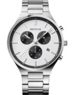 Bering 11743-704 Klassiek titanium chronograaf herenhorloge 40 mm 5ATM