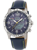 ETT EGT-11574-31L Herenhorloge Zonne-energie Titan Radiogestuurd 43 mm 10ATM