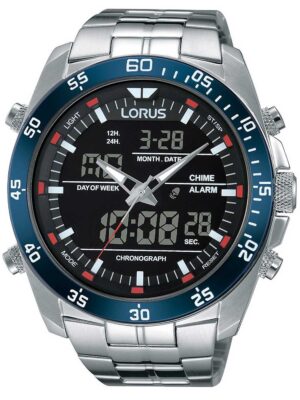 Lorus RW623AX9 analoog-digitaal alarmchronograaf 46 mm 10 ATM