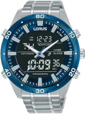 Lorus RW647AX9 digitale chronograaf herenhorloge 46 mm 10ATM