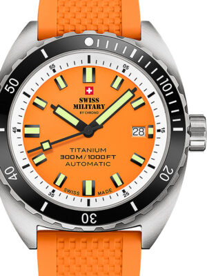 Swiss Military SMA34100.10 duiker titanium automatisch herenhorloge 42 mm 30ATM